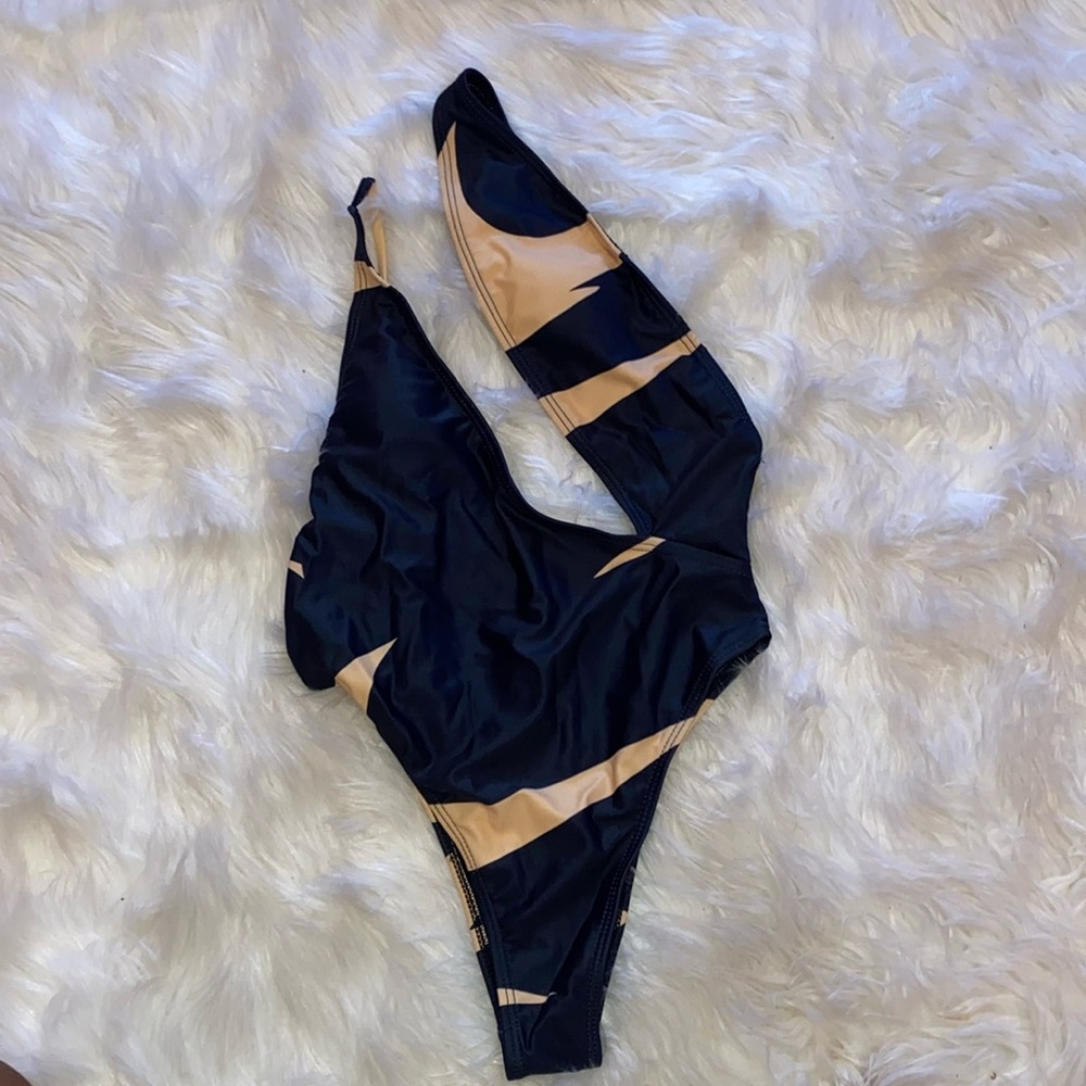 MATTE COLLECTION ASYMMETRICAL ONE PIECE BATHING SUIT